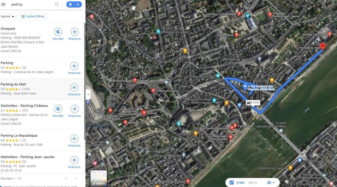 Appart Cosy Hypercentre Blois 5Mn Chateau Parking Voiture Velos ภายนอก รูปภาพ